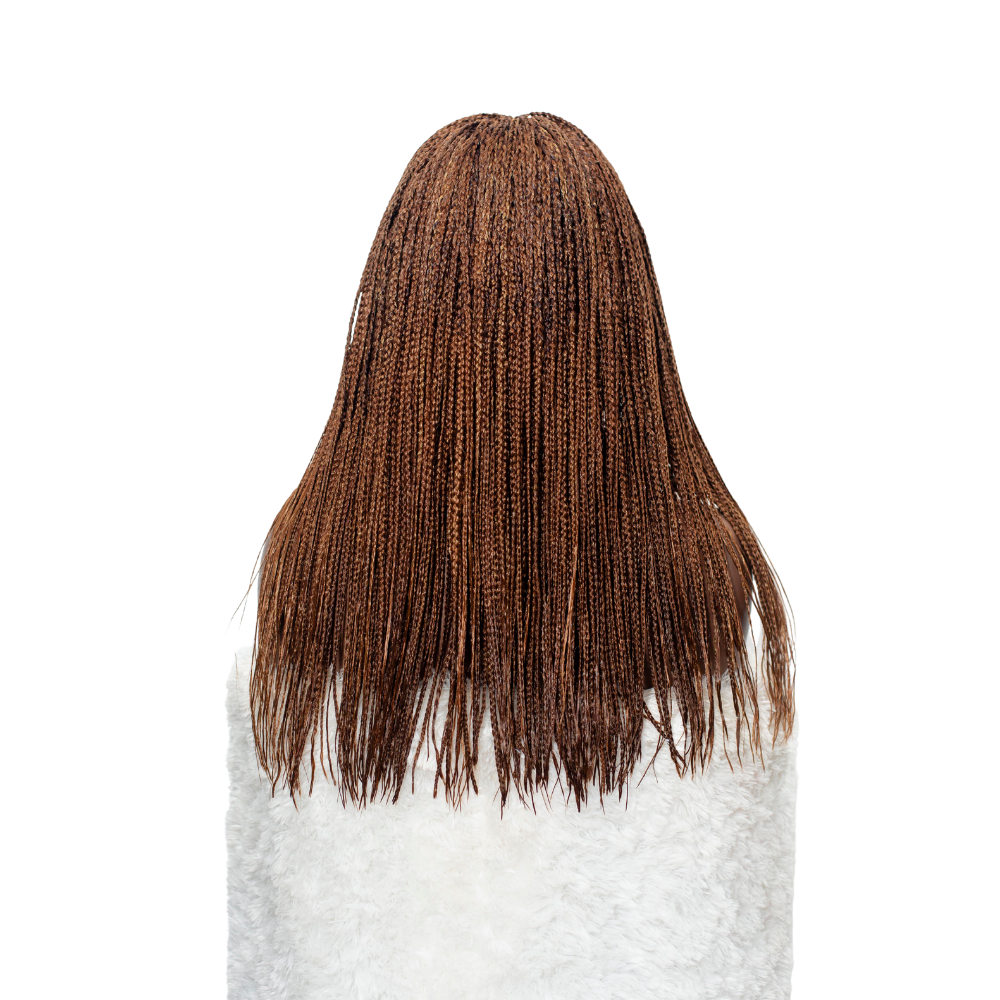 Nancy Fringe Braids - 18” Full Lace Glueless Color 30/27 Mixed Brown