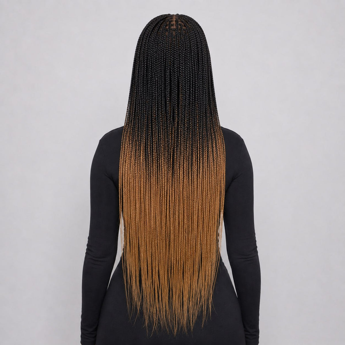 Ashley - Knotless Braids 28" HD 5x5 Lace Closure Color 1B/27
