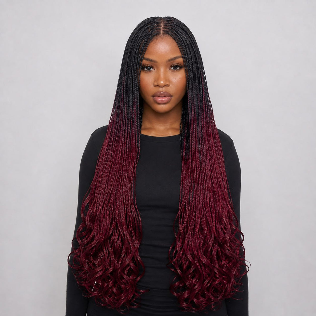 Savannah French Curls - 30" HD 13x4 Lace Frontal Color 1B/Bug