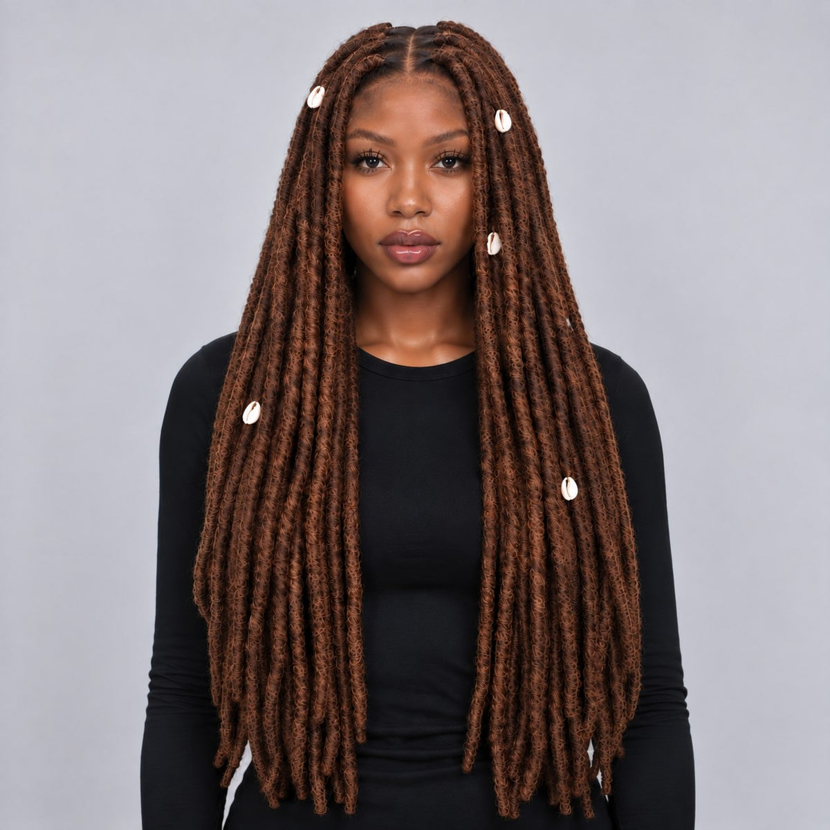 Jade Faux Locs - 30" HD Full Lace Color 33 Brown
