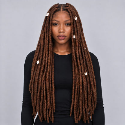 Jade Faux Locs - 30" HD Full Lace Color 33 Brown