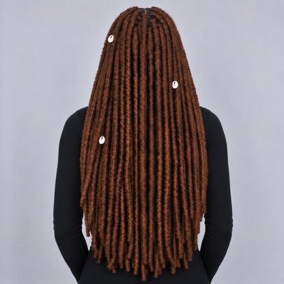 Jade Faux Locs - 30" HD Full Lace Color 33 Brown