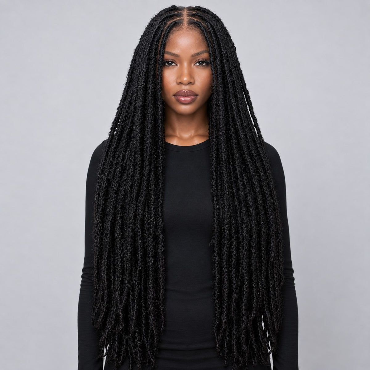 Jade Faux Locs - 42" HD Full Lace Natural Color