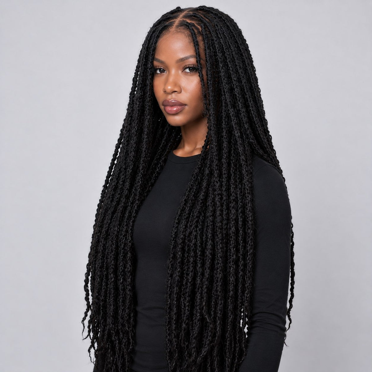 Jade Faux Locs - 42" HD Full Lace Natural Color