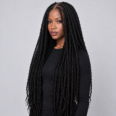 Jade Faux Locs - 42" HD Full Lace Natural Color