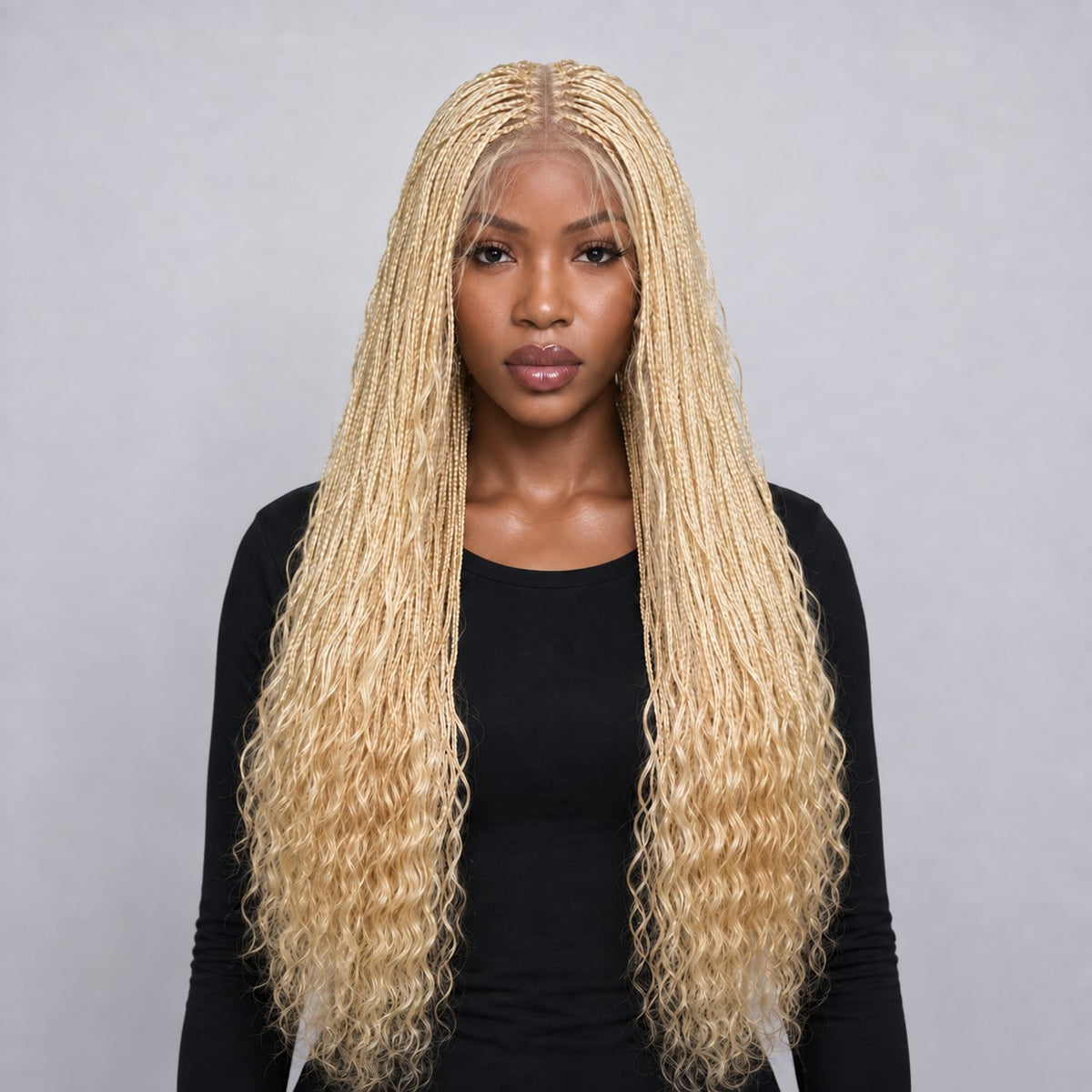 Nora - Bohemian Knotless Braids 28” HD Full Lace Color 613