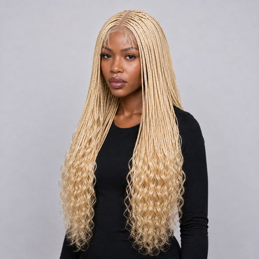 Nora - Bohemian Knotless Braids 28” HD Full Lace Color 613