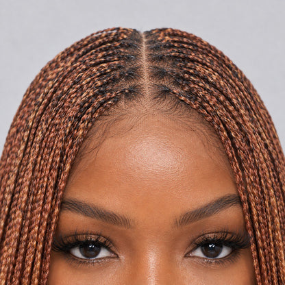 Sheyla Micro Knotless Braids - 22" 13x4 Lace Frontal Color 27/350 Mixed
