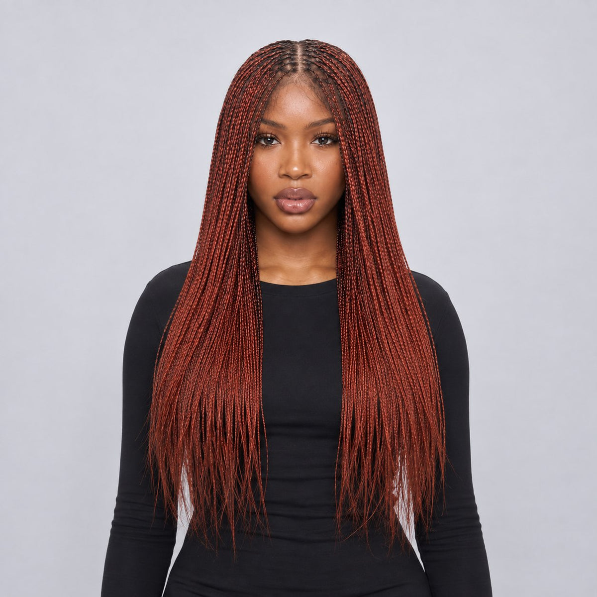 Sheyla Micro Knotless Braids - 22" 13x4 Lace Frontal Color 350