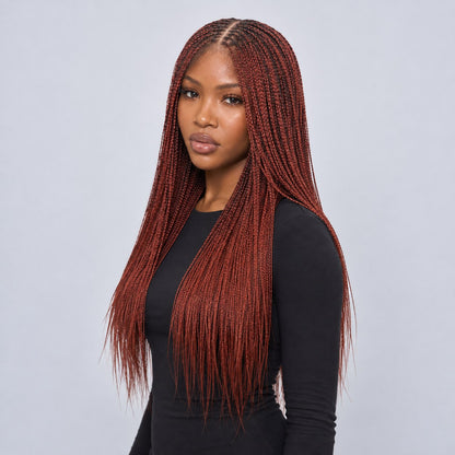Sheyla Micro Knotless Braids - 22" 13x4 Lace Frontal Color 350