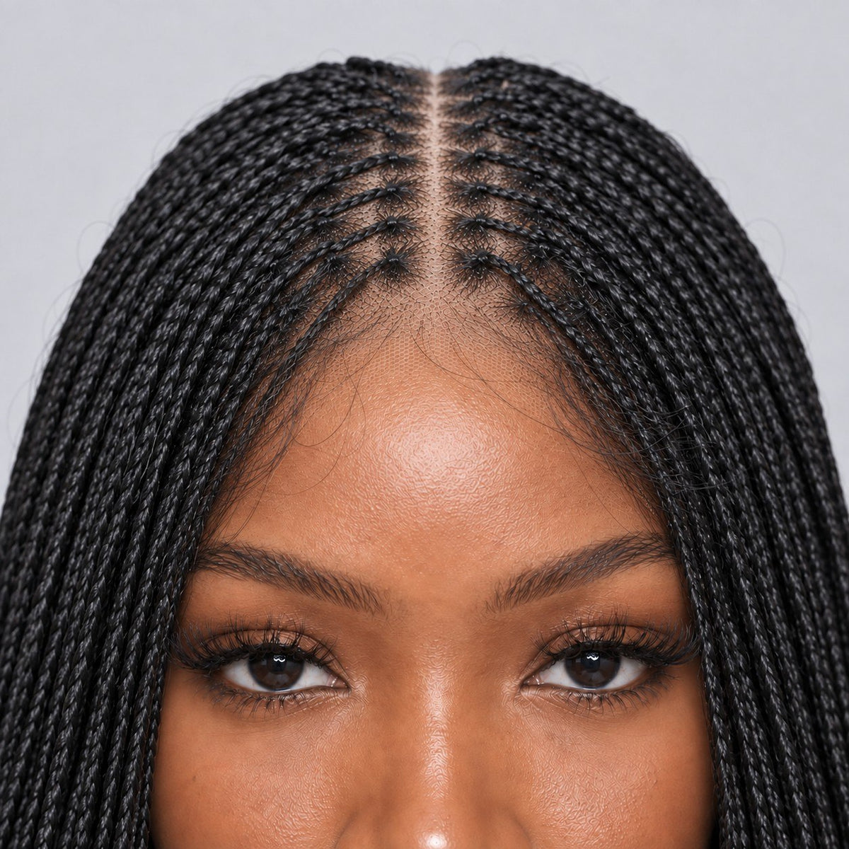 Sheyla Micro Knotless Braids - 22" 13x4 Lace Frontal Black