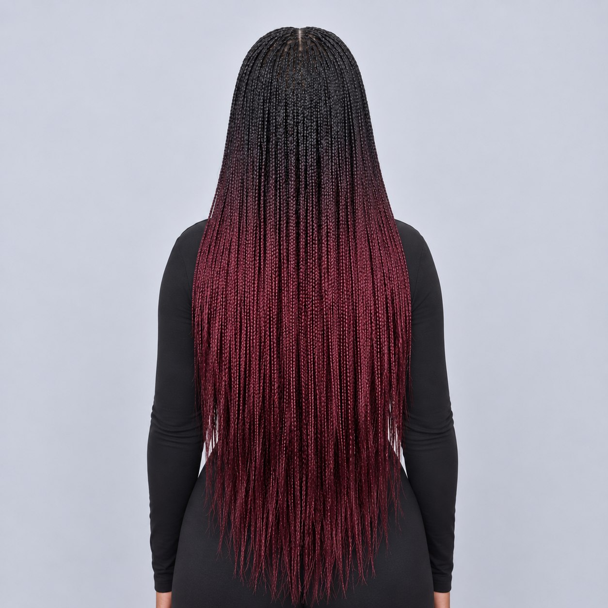 Sheyla Bone Straight Knotless Braids - 40" HD 13x4 Lace Frontal Color 1B/99J