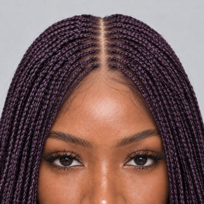 Ashley Feathers - 20" 4x4 Lace Closure Purple