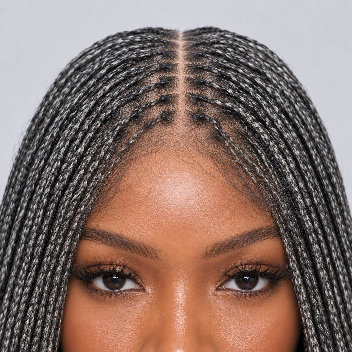 Ashley Knotless Braids - 22" 13x4 Lace Frontal Grey