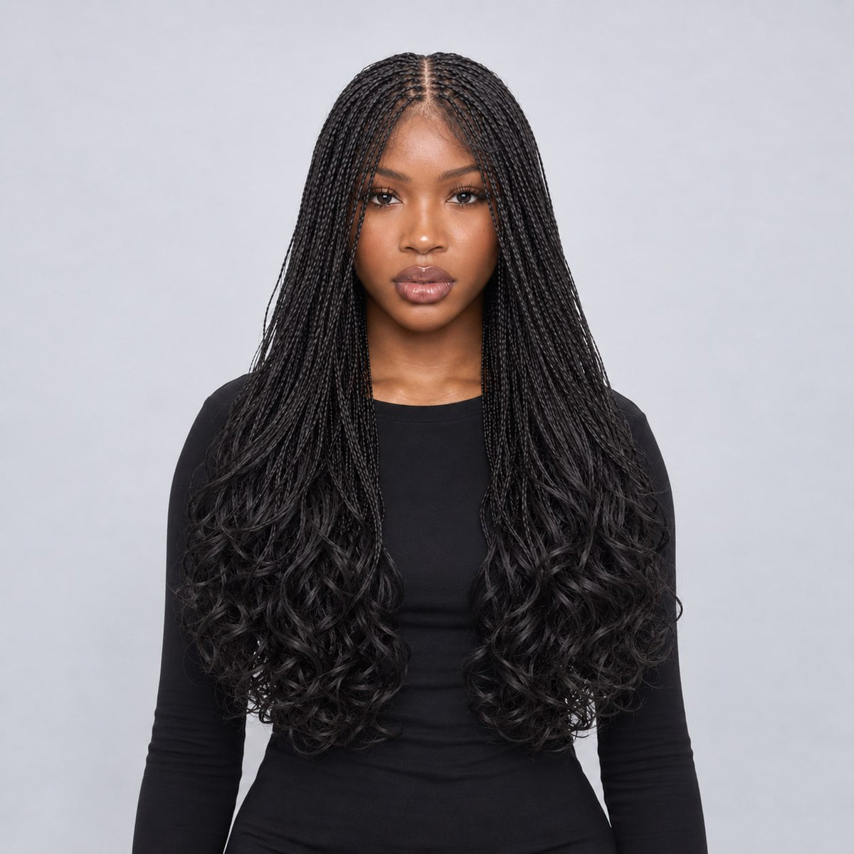 Savannah French Curls - 18" HD 13x4 Frontal Knotless Wig - Black