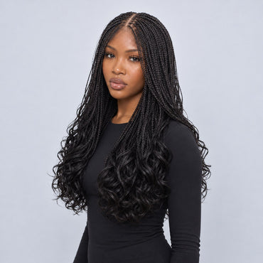 Savannah French Curls - 18" HD 13x4 Frontal Knotless Wig - Black