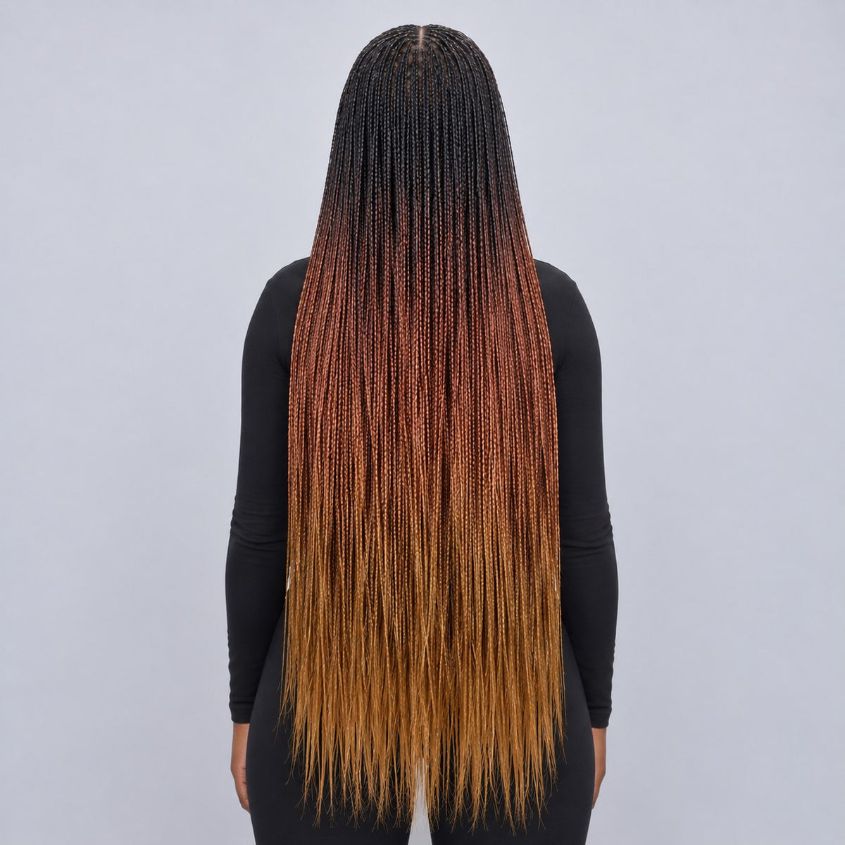 Sheyla Bone Straight - 38" HD Frontal Knotless Wig - Color T1B/30/27