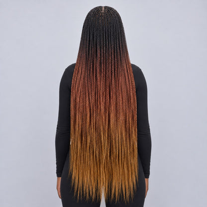 Sheyla Bone Straight - 38" HD Frontal Knotless Wig - Color T1B/30/27