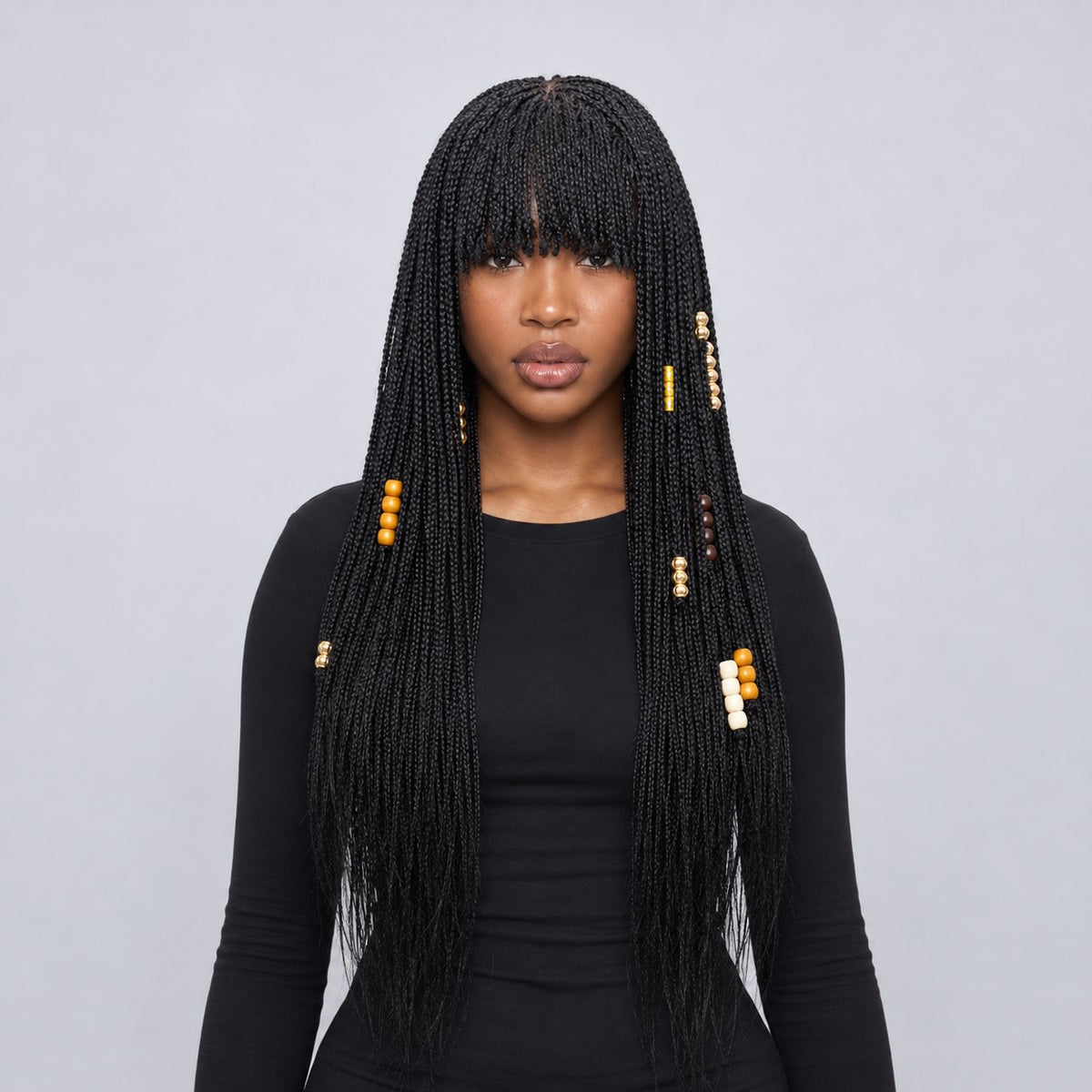 Nancy Fringe Knotless Braids - 26” Full Lace Glueless
