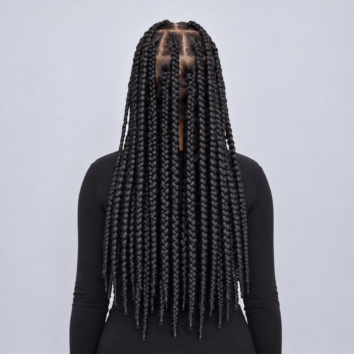 TEYANA - Jumbo Knotless Braids 26" HD Full Lace Color Black