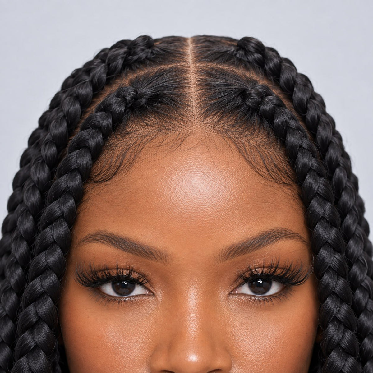 TEYANA - Jumbo Knotless Braids 26" HD Full Lace Color Black
