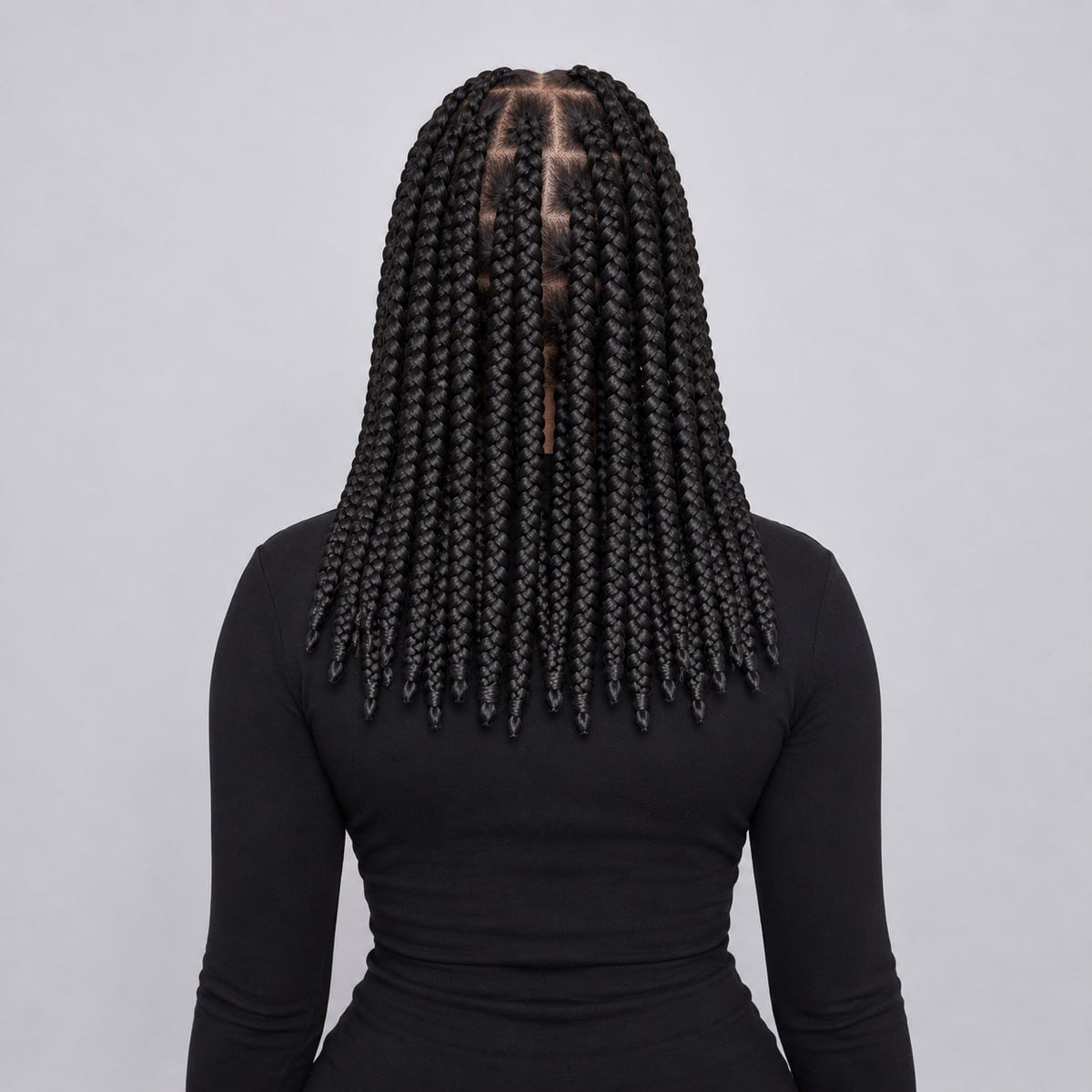 TEYANA - Jumbo Knotless Braids - 16" HD Full Lace Color Black