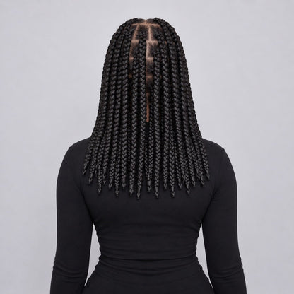 TEYANA - Jumbo Knotless Braids - 16" HD Full Lace Color Black
