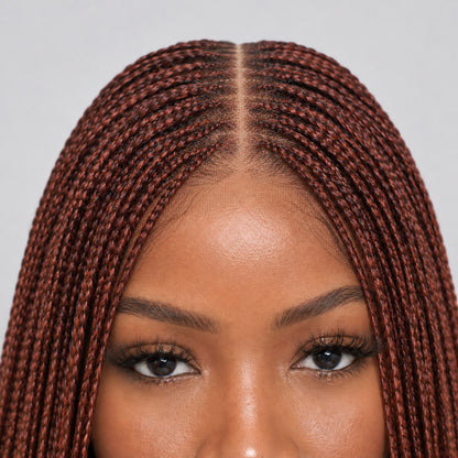 Ashley Knotless braids - 20' 4x4 Glueless Closure Color 350