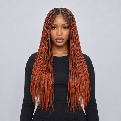 Ashley Knotless Braids - 22" 4x4 Lace Closure Color 350