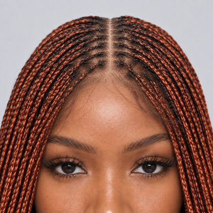 Ashley Knotless Braids - 22" 4x4 Lace Closure Color 350