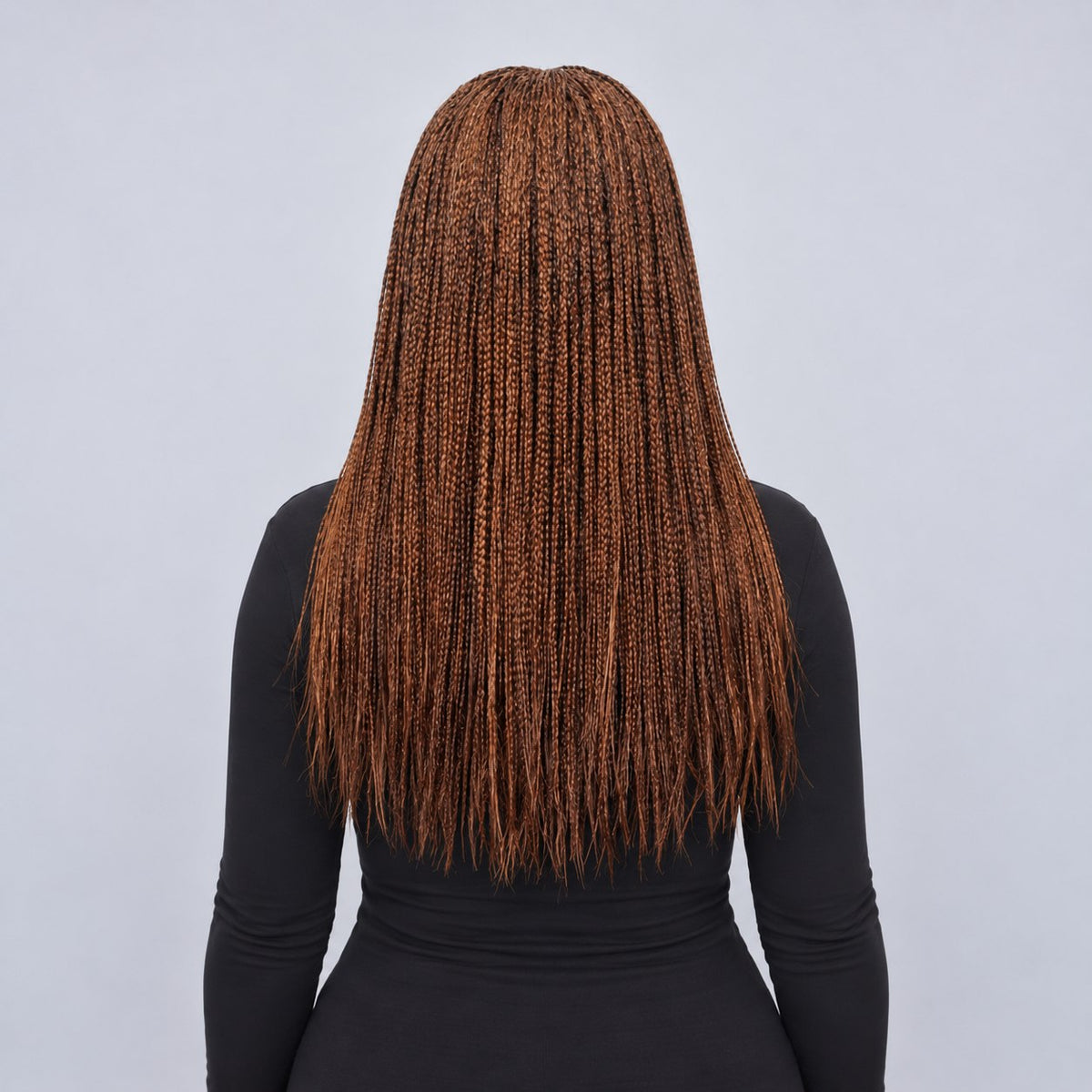 Nancy Fringe Braids - 18” Full Lace Glueless Color 30/27 Mixed Brown