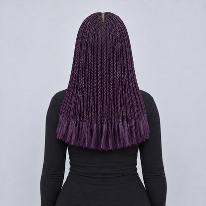 Zoe Blunt Tips Braids - 16” 4x4 Closure Glueless Color Purple