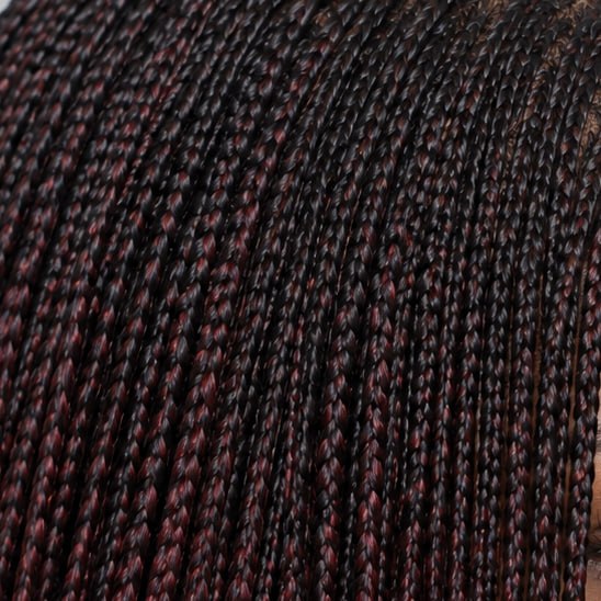 Ashley - Knotless Braids 28" HD 5x5 Lace Closure Color 1B/350