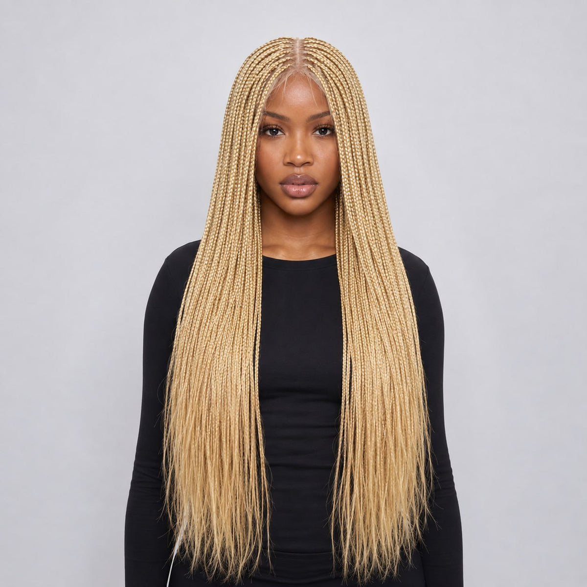 Lena - Box Braids -26" HD 13x4 Lace Frontal Blonde