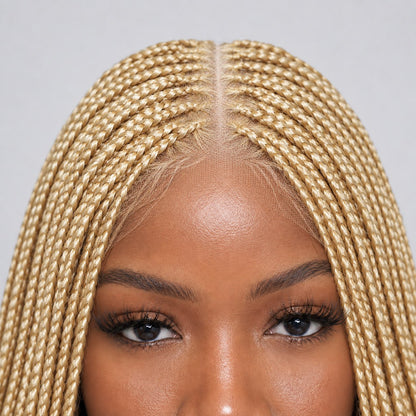 Lena - Box Braids -26" HD 13x4 Lace Frontal Blonde