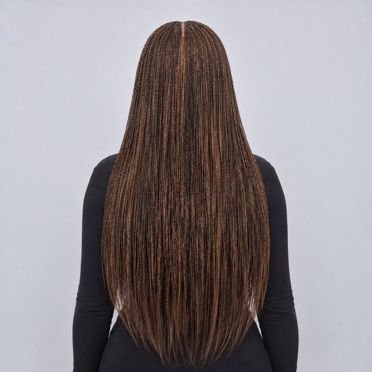 Ashley Knotless braids - 28' HD 5x5 Glueless Closure Color 33/27 Mixed