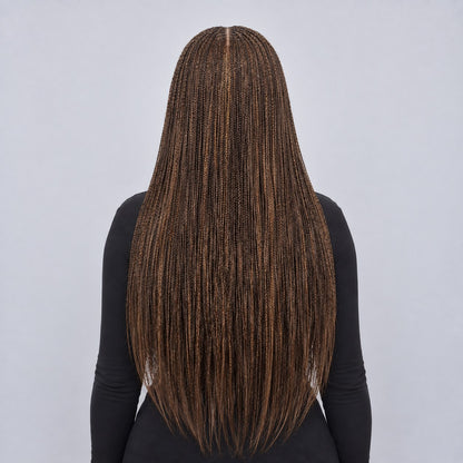Ashley Knotless braids - 28' HD 5x5 Glueless Closure Color 33/27 Mixed