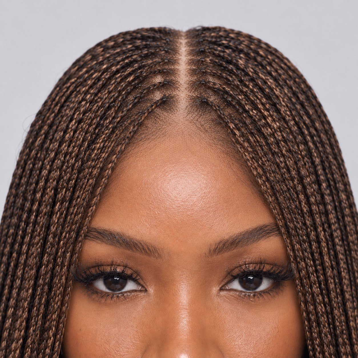 Ashley Knotless braids - 28' HD 5x5 Glueless Closure Color 33/27 Mixed