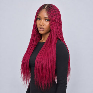 Ashley Knotless braids - 26' 5x5 HD Glueless Closure BG Color