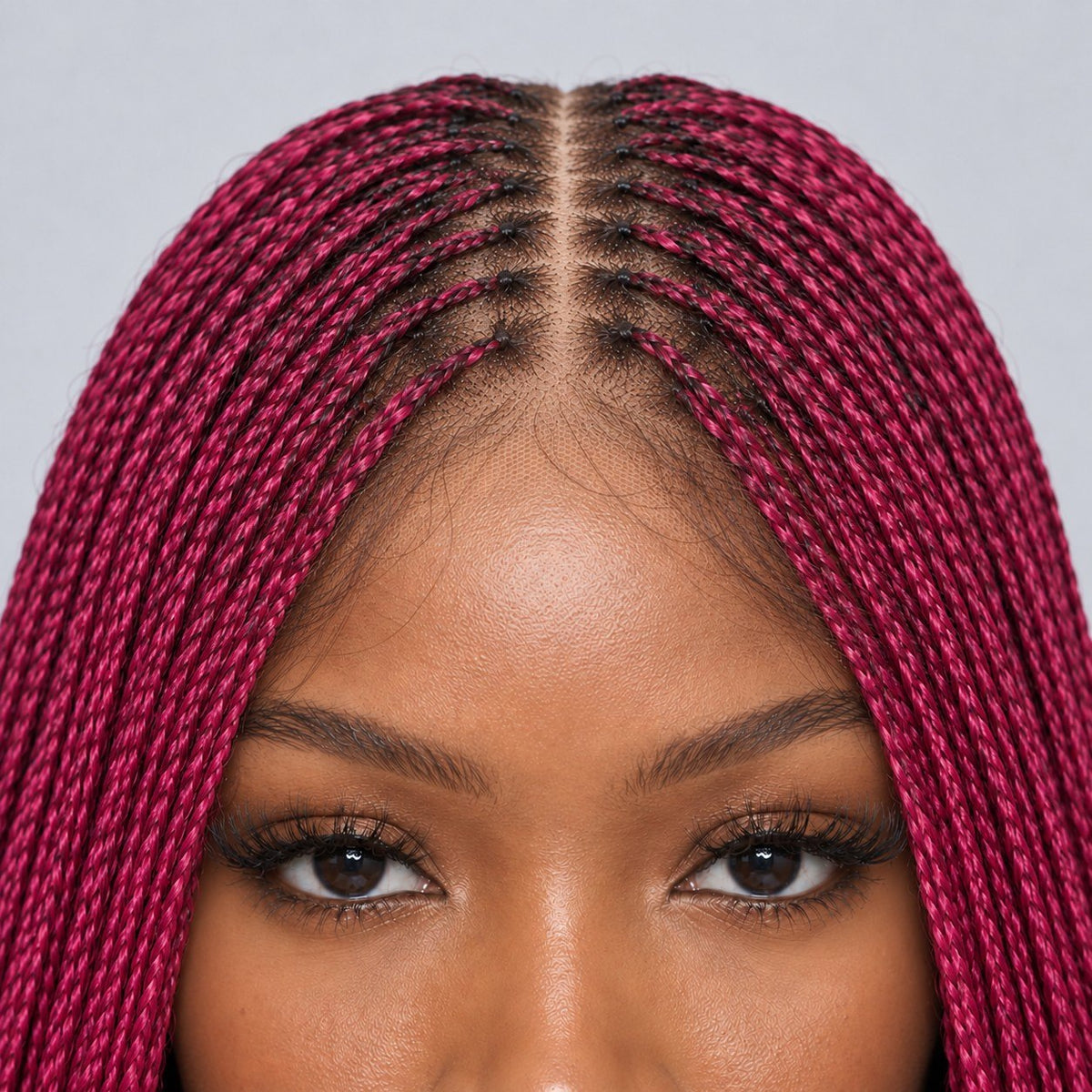 Ashley Knotless braids - 26' 5x5 HD Glueless Closure BG Color