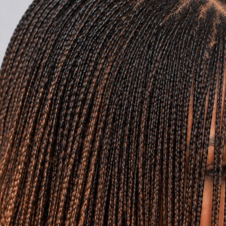 Savannah French Curls Knotless Braids - 30" HD 13x4 Lace Frontal Color 1b+6