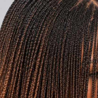 Savannah French Curls Knotless Braids - 30" HD 13x4 Lace Frontal Color 1b+6