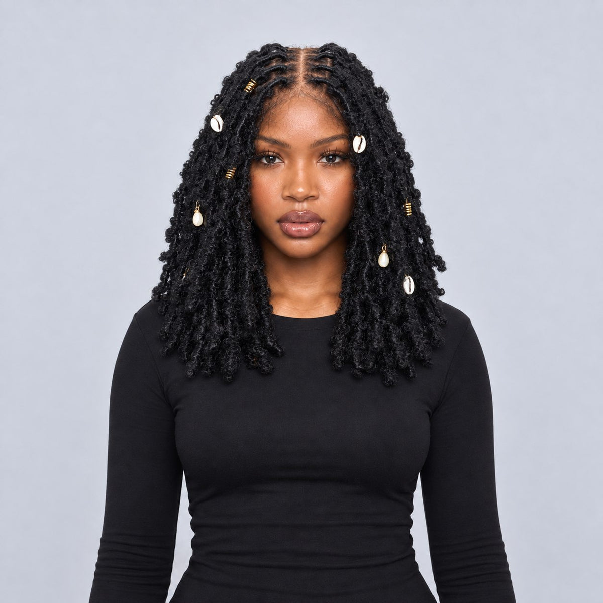 Joyce - Fluffy Locs 16" HD Full Lace Black