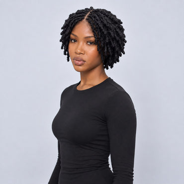Nelly Kinky twist - 6” 4x4 Glueless Closure Natural Black