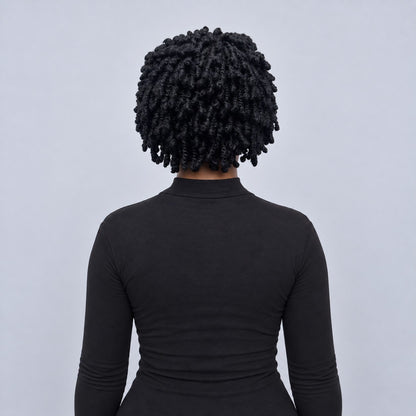 Nelly Kinky twist - 6” 4x4 Glueless Closure Natural Black