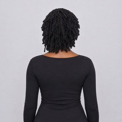 Sofy Kinky Cornrow (freestyle) - 6” 5x5 Glueless Closure HD Natural Black