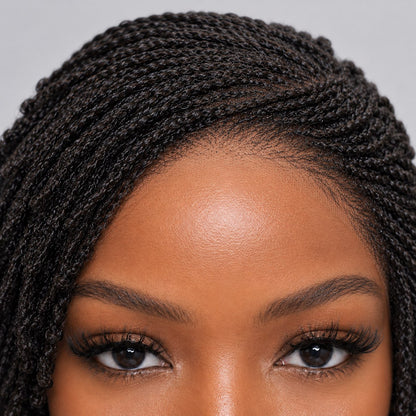 Sofy Kinky Cornrow (freestyle) - 6” 5x5 Glueless Closure HD Natural Black