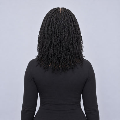 Nelly kinky twist - 14” 5x5 Glueless Closure HD Natural Black