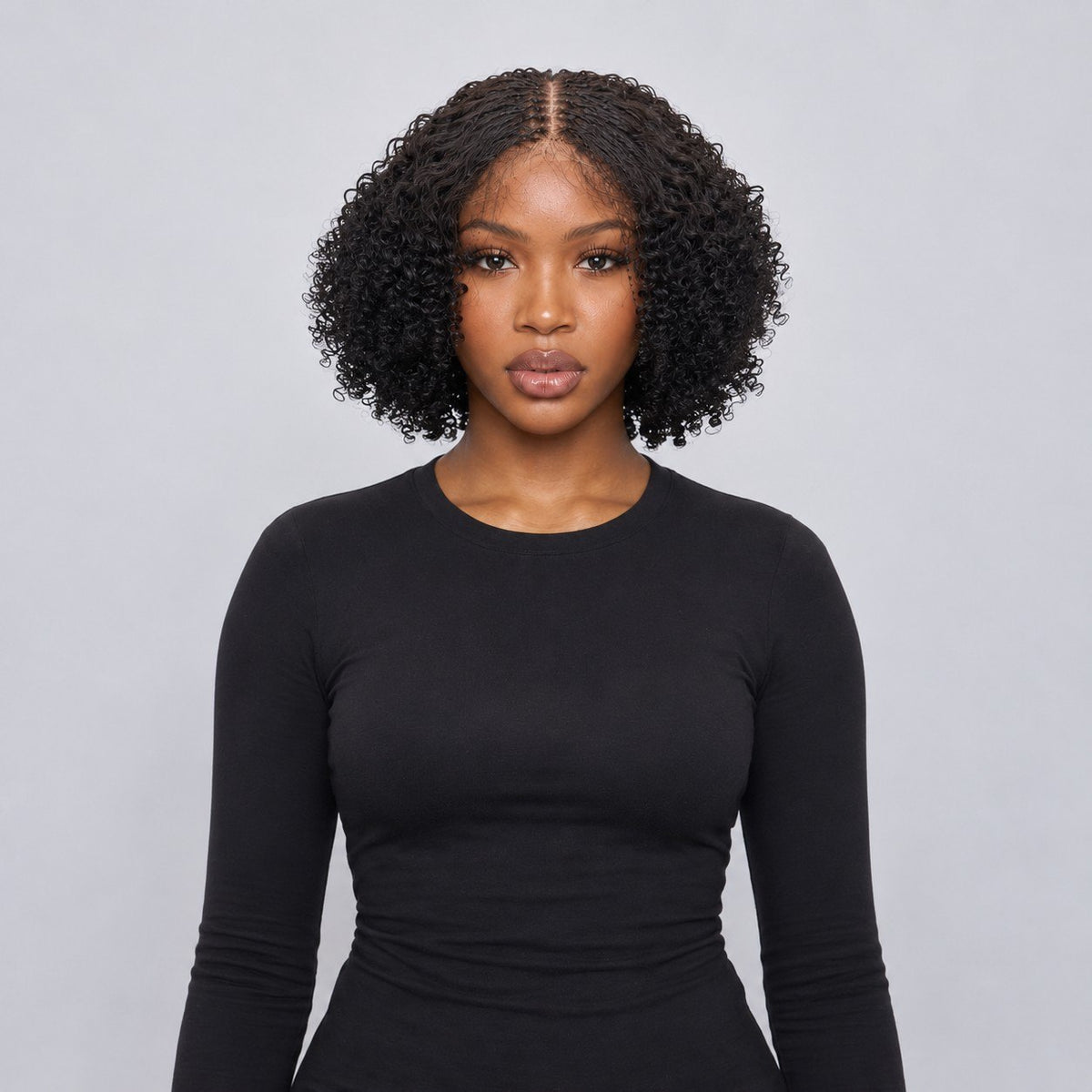 Susy Curly twist - 6” 5x5 Glueless Closure HD Natural Black