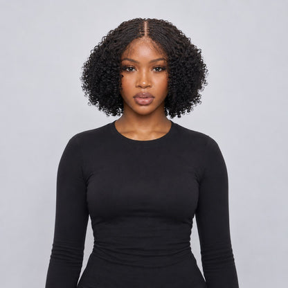 Susy Curly twist - 6” 5x5 Glueless Closure HD Natural Black
